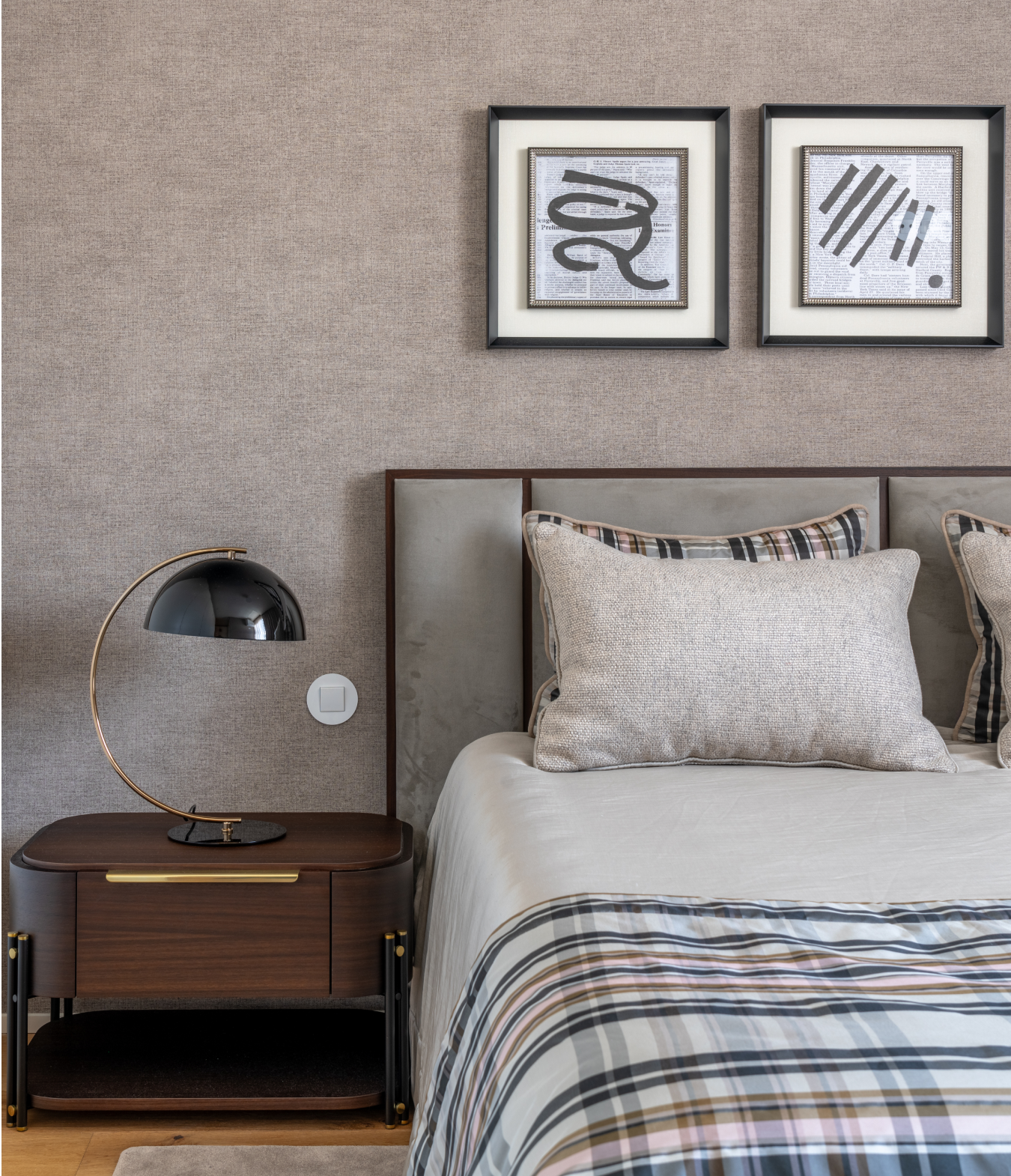 Detalhe quarto de casal com decoração aconchegante – Moradia Matosinhos – Design de Interiores Conceição Lopes